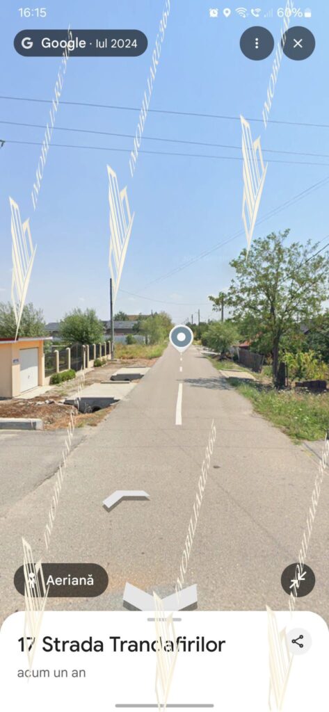 Teren intravilan loc de casa in suprafața de 1000 mp, situat în Piatra-Olt, Str Trandafirilor nr.62, într-o zonă de case